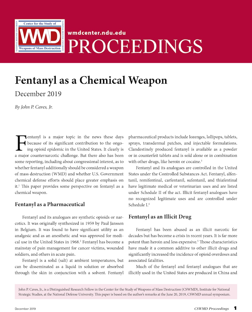 Fentanyl as a Chemical Weapon
