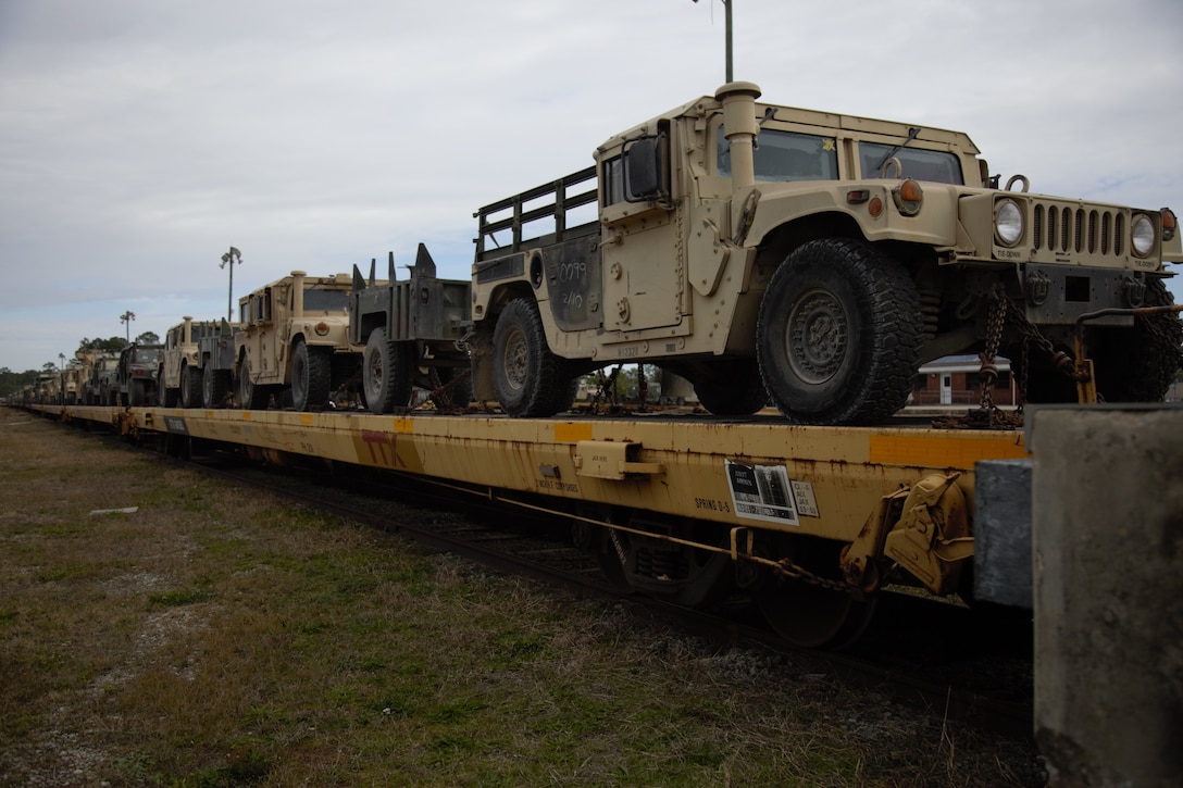 Vehicles arrive home from MWX