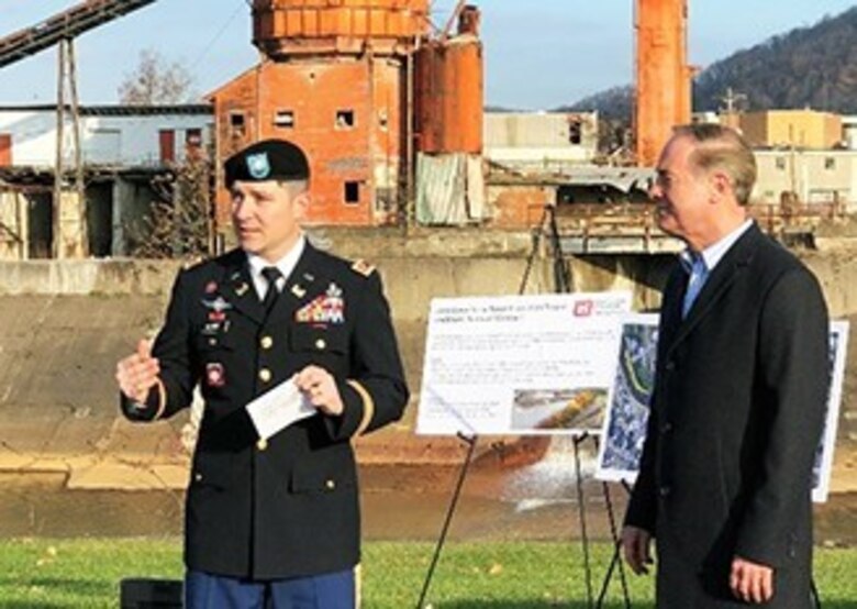 With the conclusion of a press conference, the clock officially started on Pittsburgh District’s latest partnership project in Johnstown, Nov. 25.