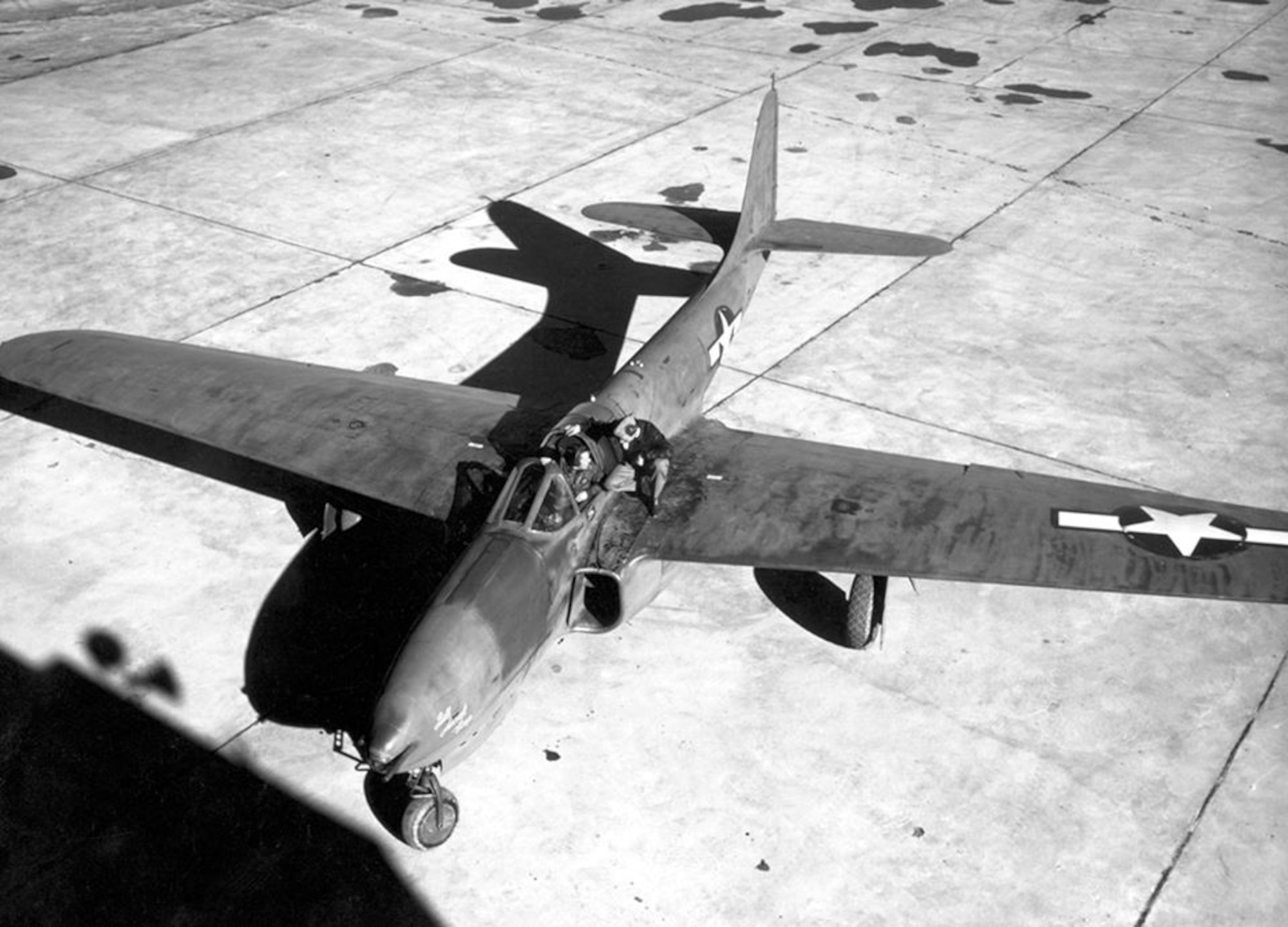 XP-59A Airacomet America's First Jet Aircraft - 1943 — at Edwards Air Force Base.