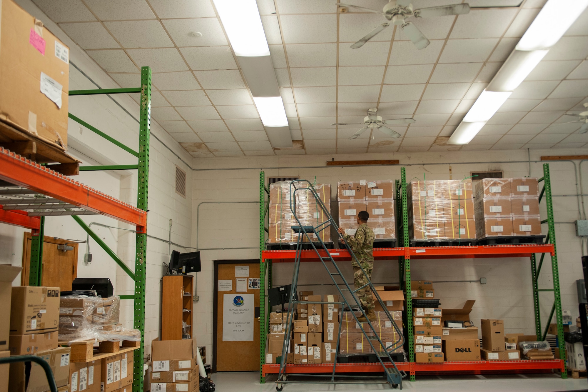 Photo of Airman checking inventory