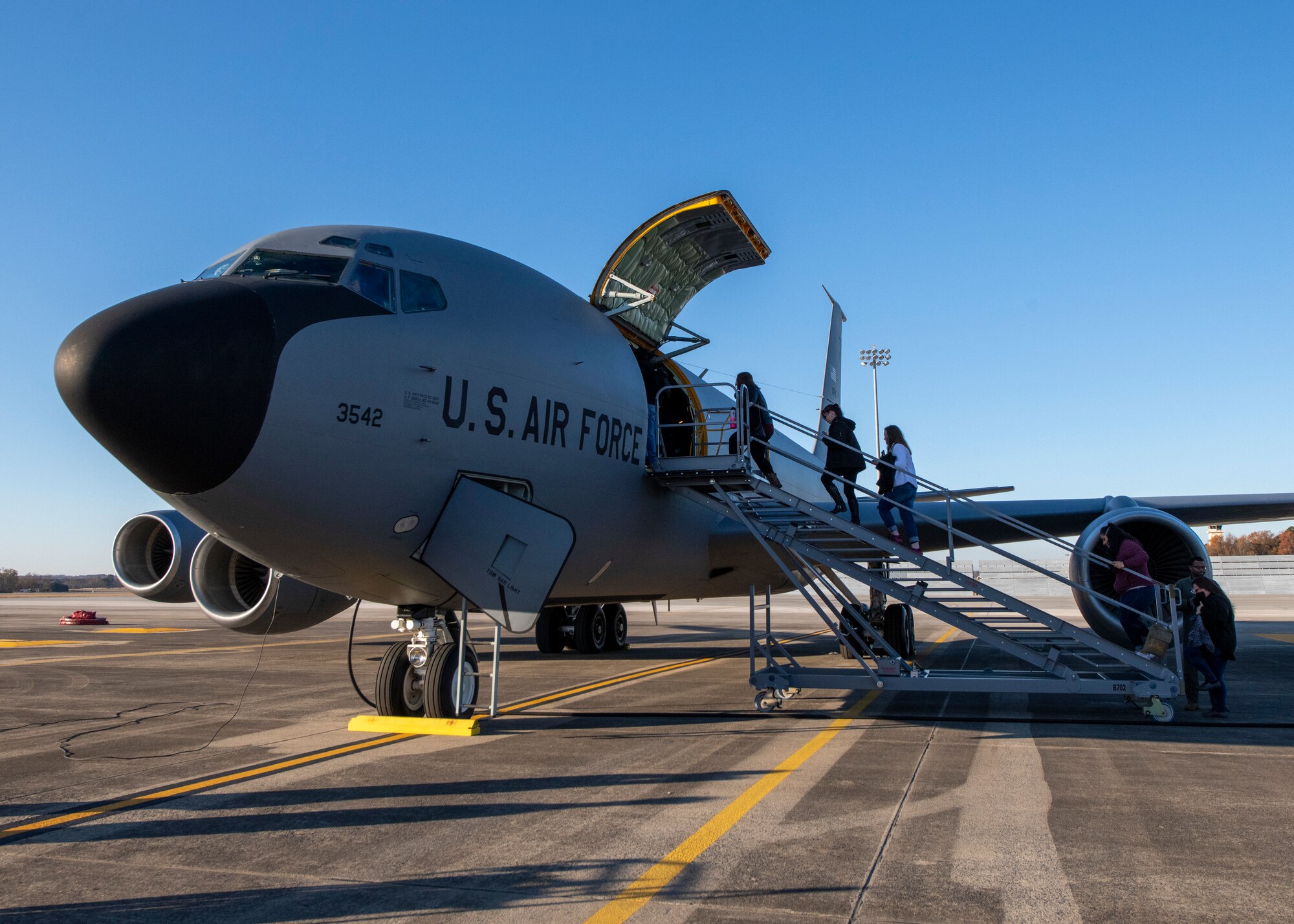 SJAFB Key Spouses experience final KC-135 flight