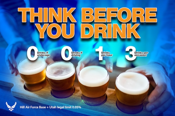 The rule of 0-0-1-3 means zero alcohol if underage, zero drinks if driving, no more than one standard drink per hour, and no more than three drinks per occasion. (U.S. Air Force graphic by David Perry)