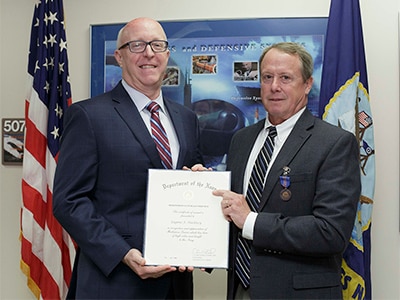 NUWC Headquarters engineer receives Meritorious Civilian Service Award