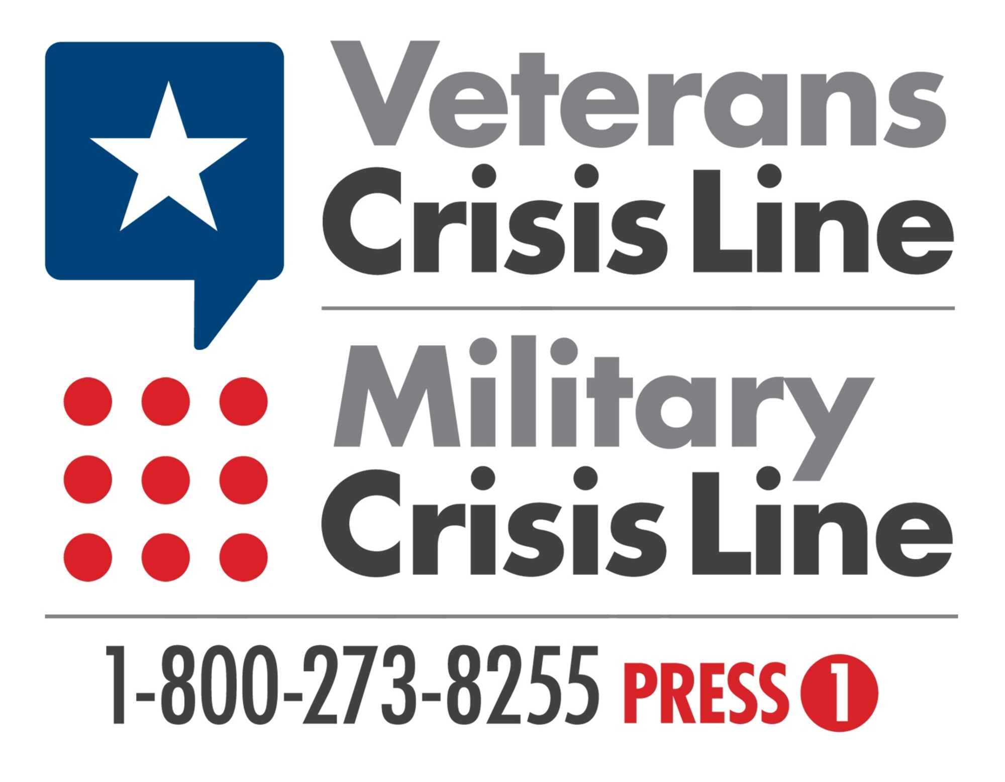 The Veterans and Military Crisis Line number is 1-800-273-8255, then press 1.