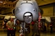 A photo of an A-10 siting in maintenance hangar