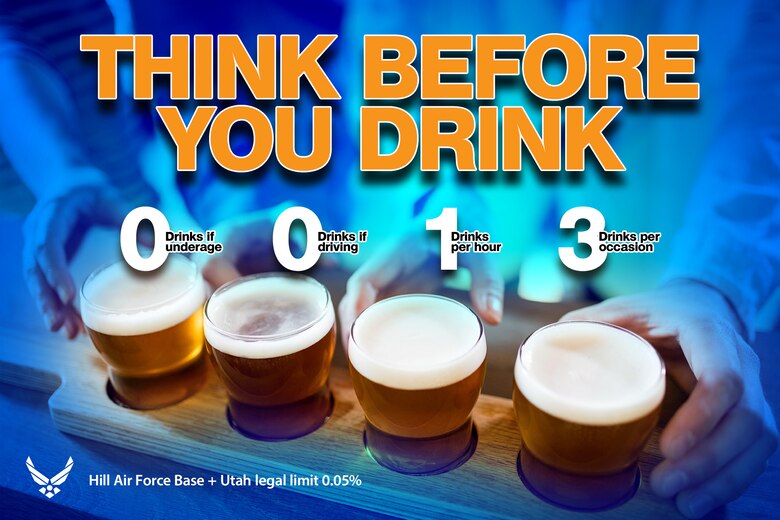 The rule of 0-0-1-3 means zero alcohol if underage, zero drinks if driving, no more than one standard drink per hour, and no more than three drinks per occasion. (U.S. Air Force graphic by David Perry)