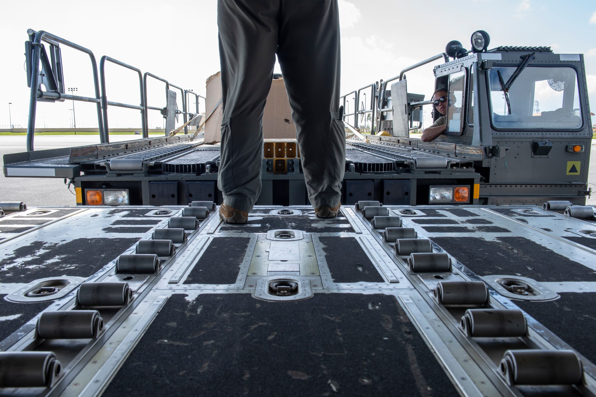 An Airman with the 374th Logistics Readiness Squadron