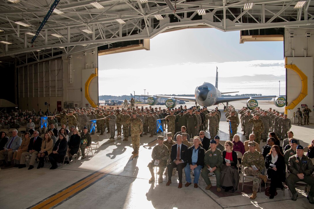 Assumption of command ceremony on Seymour Johnson Air Force Base, North Carolina, Dec. 8, 2019.