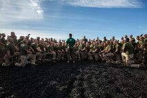 Recruits with Lima Company, 3rd Recruit Training Battalion, listen to an instructor during a Marine Corps Martial Arts Program class at Marine Corps Recruit Depot, San Diego, Dec. 2, 2019.