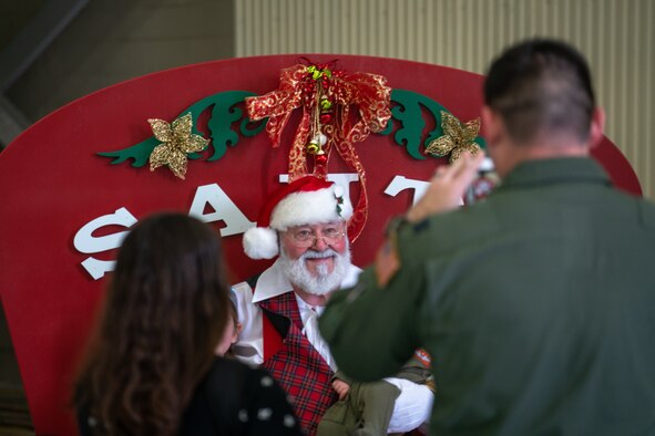 The Top Three hosted the 403rd Wing Children’s Holiday Party Dec. 7, at Keesler Air Force Base, Miss. The event included family fun activities such as games, face painting, an inflatable bounce house, crafts, and pictures with Santa Clause. The event focused on building comradery and gave leadership a chance to show thanks to Airmen and their families for their selfless service throughout the year. (U.S. Air Force photo by Staff Sgt. Shelton Sherrill)