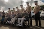 U.S. Navy veterans arrive at Mokapu Elementary School during their visit to Marine Corps Base Hawaii, Dec. 5, 2019. The Best Defense Foundation returned 6 WWII Pearl Harbor and Naval Air Station Kaneohe Bay survivors to Hawaii for the 78th Commemoration of Pearl Harbor and Naval Air Station Kaneohe Bay which is now MCBH. The heroes returned were Jack Holder US NAVY - Naval Air Station, Kaneohe Bay; Tom Foreman US Navy - USS Cushing; Ira Schab US Navy - USS Dobbin; Stuart Hedley US Navy - USS West Virginia; Donald Long US Navy - Naval Air Station, Kaneohe Bay; and Chuck Kohler US Navy - USS Hornet.
