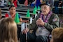 Donald Long, retired U.S. Navy radio operator, speaks to students with Mokapu Elementary School during his visit to Marine Corps Base Hawaii, Dec. 5, 2019. The Best Defense Foundation returned 6 WWII Pearl Harbor and Naval Air Station Kaneohe Bay survivors to Hawaii for the 78th Commemoration of Pearl Harbor and Naval Air Station Kaneohe Bay which is now MCBH. The heroes returned were Jack Holder US NAVY - Naval Air Station, Kaneohe Bay; Tom Foreman US Navy - USS Cushing; Ira Schab US Navy - USS Dobbin; Stuart Hedley US Navy - USS West Virginia; Donald Long US Navy - Naval Air Station, Kaneohe Bay; and Chuck Kohler US Navy - USS Hornet.