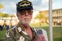 Mr. Daniel Griffin, a veteran whose father was present during the attack on Naval Air Station Kaneohe Bay, speaks with Marines before the annual Klipper Ceremony, Marine Corps Base Hawaii, Dec. 7, 2019. The Klipper Memorial was dedicated in 1981 to honor the 17 U.S. Navy Sailors and two civilian contractors who died during the attack on Naval Air Station Kaneohe Bay on Dec. 7, 1941.
