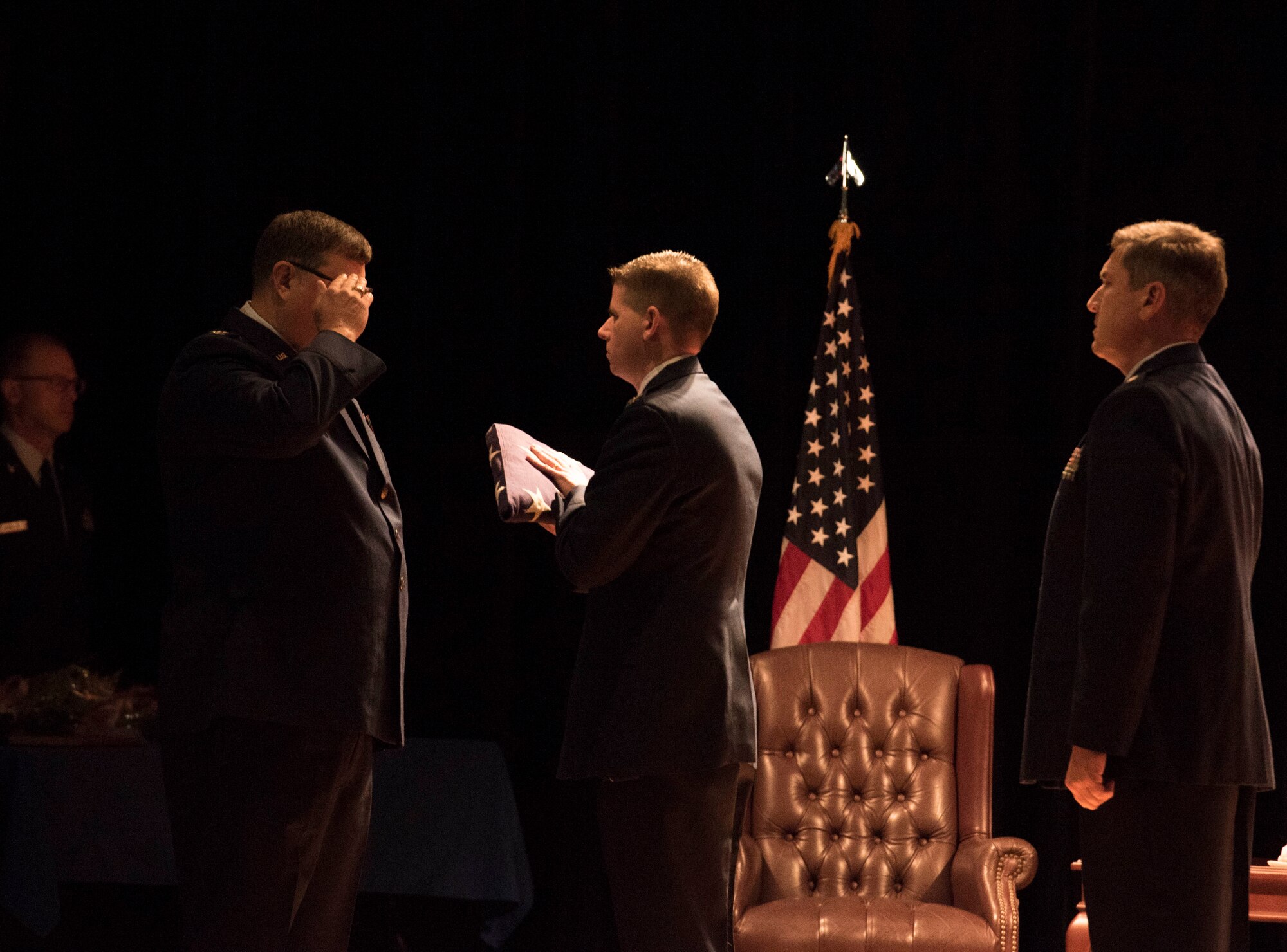 Col. Gregory S. Gilmour, outgoing Commander of the 315th Airlift Wing at JB Charleston, retired after 33 years of service across the U.S. Air Force Reserve and U.S. Navy at his retirement ceremony December 8, 2019, at JB Charleston.
“You couldn’t find a better character in a leader or a friend,” said Brig. Gen. Pennington, Mobilization Assistant to the Commander and President, Air University, Maxwell Air Force Base, Alabama. Pennington has known Gilmour for about 15 years through military service.