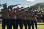 U.S. Marines with the rifle detail for the annual Klipper Ceremony perform the traditional 21-gun salute for those who gave their lives on Dec. 7, 1941, Marine Corps Base Hawaii, Dec. 7, 2019. The Klipper Memorial was dedicated in 1981 to honor the 17 U.S. Navy Sailors and two civilian contractors who died during the attack on Naval Air Station Kaneohe Bay on Dec. 7, 1941.