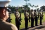 U.S. Marines with the rifle detail for the annual Klipper Ceremony perform a rifle salute, Marine Corps Base Hawaii, Dec. 7, 2019. The Klipper Memorial was dedicated in 1981 to honor the 17 U.S. Navy Sailors and two civilian contractors who died during the attack on Naval Air Station Kaneohe Bay on Dec. 7, 1941.
