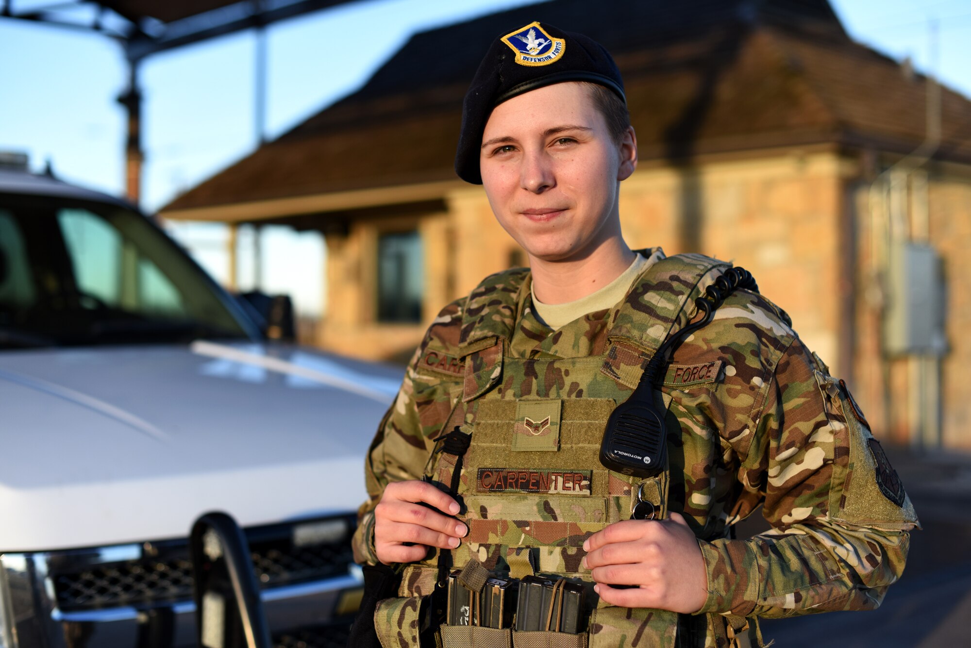 Security Forces Squadron member poses for portrait