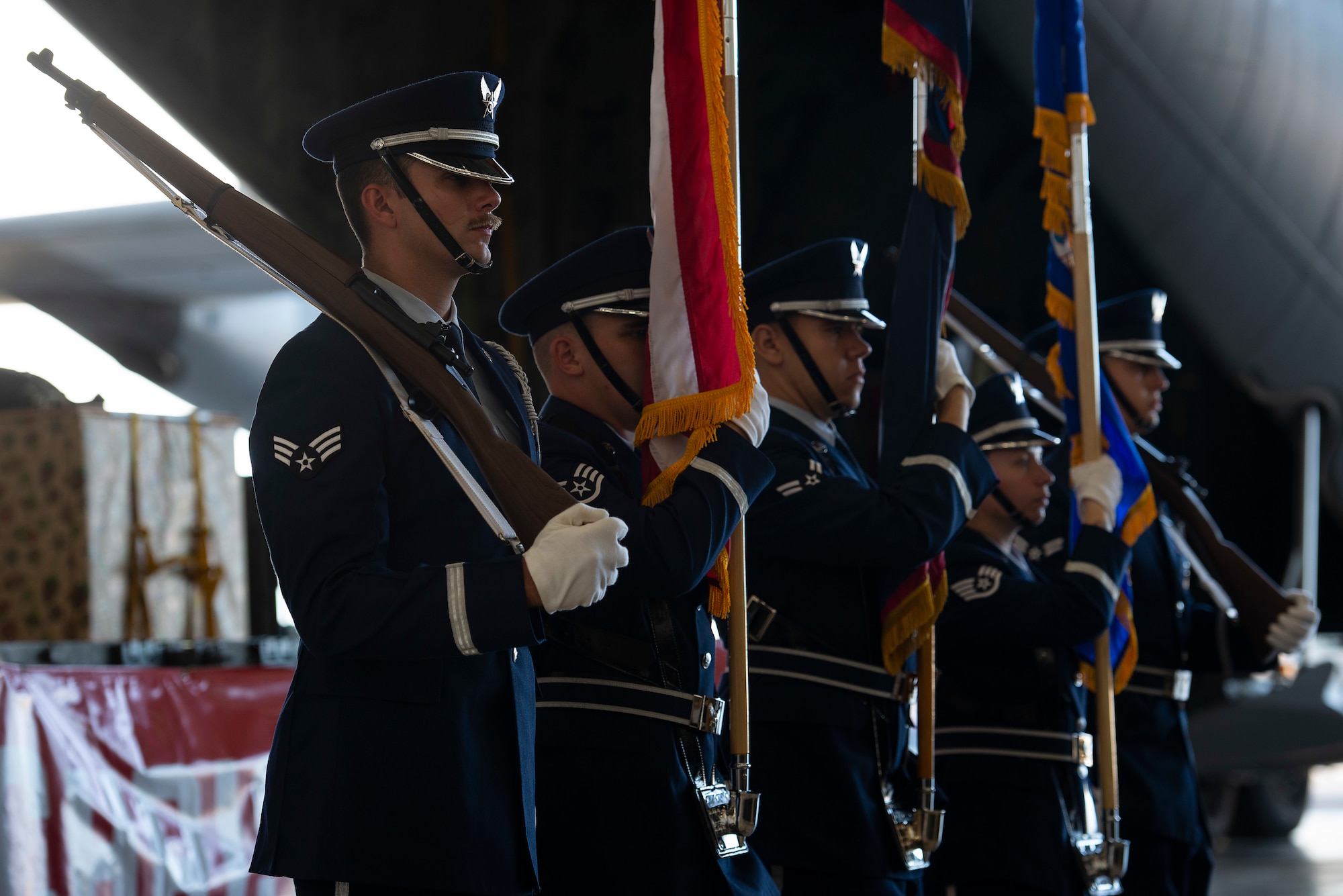 Members of the 36th Wing base honor guard