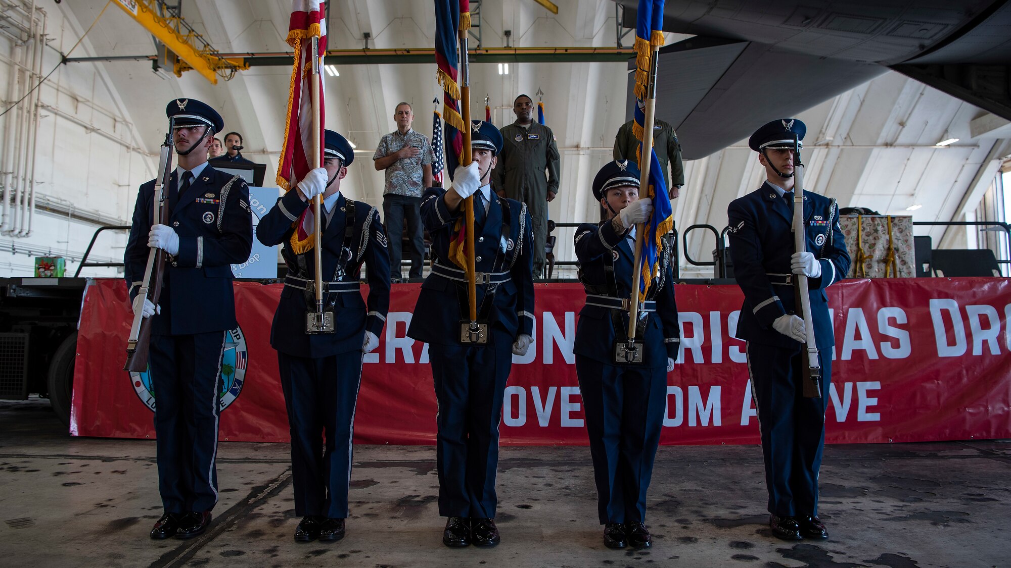 Members of the 36th Wing base honor guard