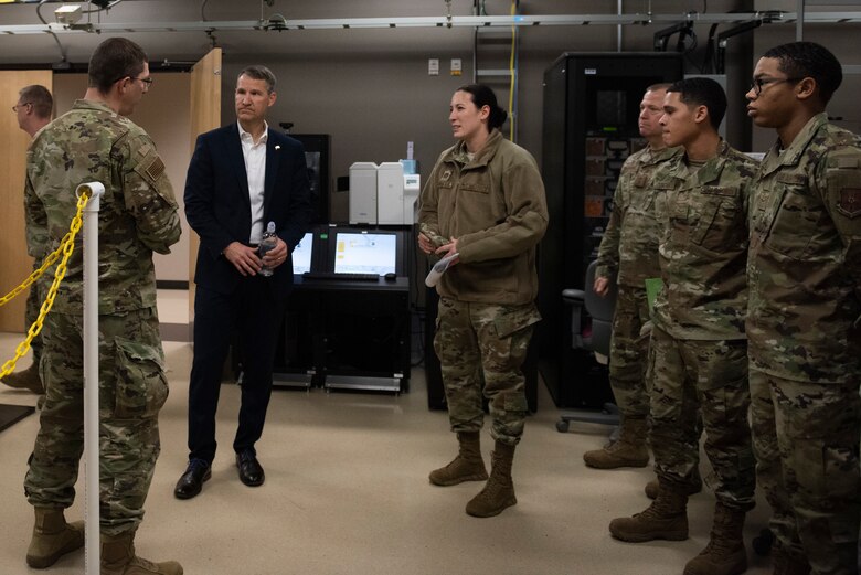 Marion visited the base as part of a familiarization tour of Air Force Global Strike Command bases.