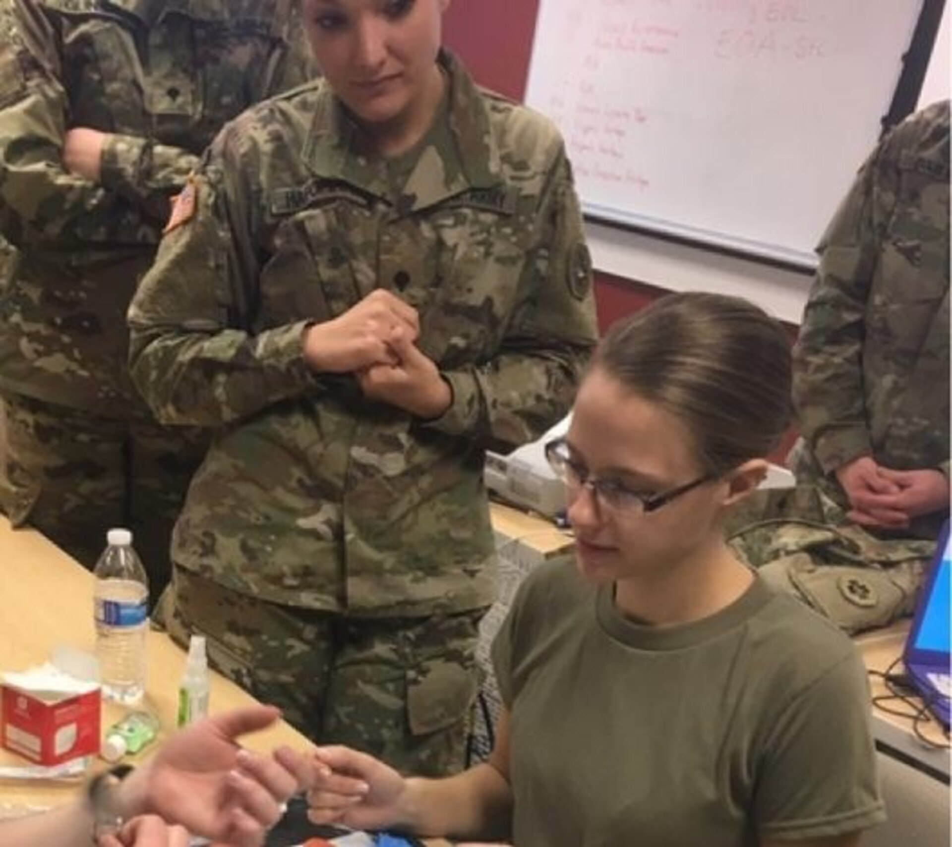 SGT Dana Valenia 68C with the 865th Combat Support Hospital
