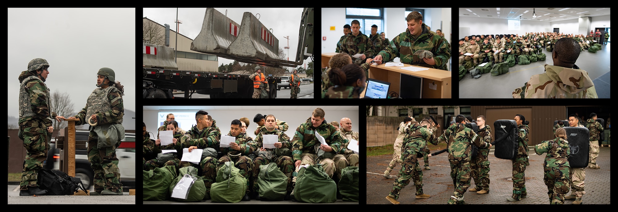 The fourth iteration of Operation Varsity commenced at Ramstein Air Base, Germany, providing Airmen the opportunity to sharpen their skills when dealing with imminent threats in the local area, Dec. 9, 2019. (U.S. Air Force picture story by Staff Sgt. Devin Boyer)