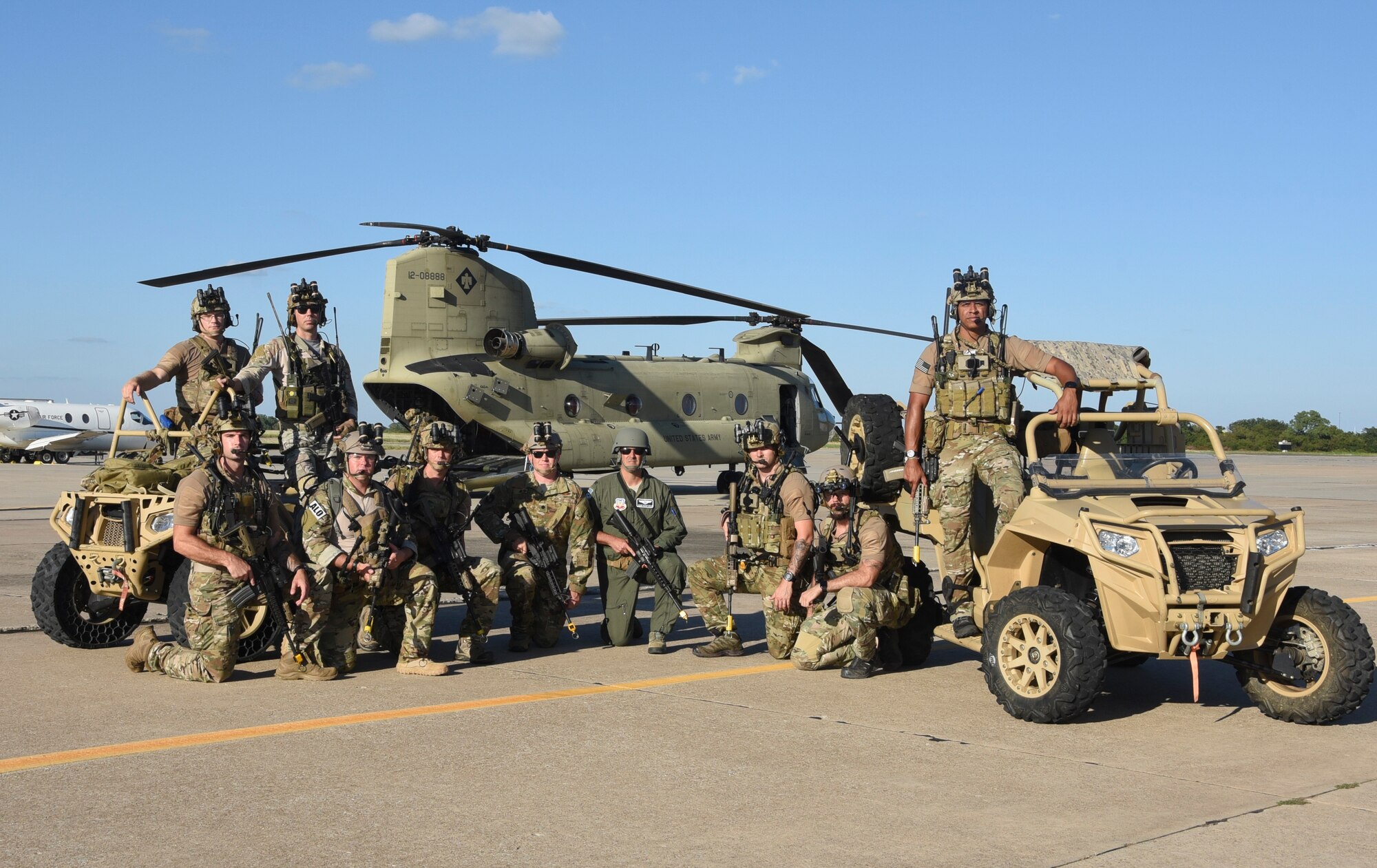 Photos showing participants from the 552nd Air Control Wing, 137th Special Operations Wing, Oklahoma Air National Guard, and Oklahoma Army National Guard during training operations in support of Sentry Rex exercise, Tinker Air Force Base, Oklahoma. Sentry Rex is joint rescue exercise lead by the 552nd ACW using units, aircraft, airspace and training areas across the state of Oklahoma.  (U.S. Air Force photo/Greg L. Davis)