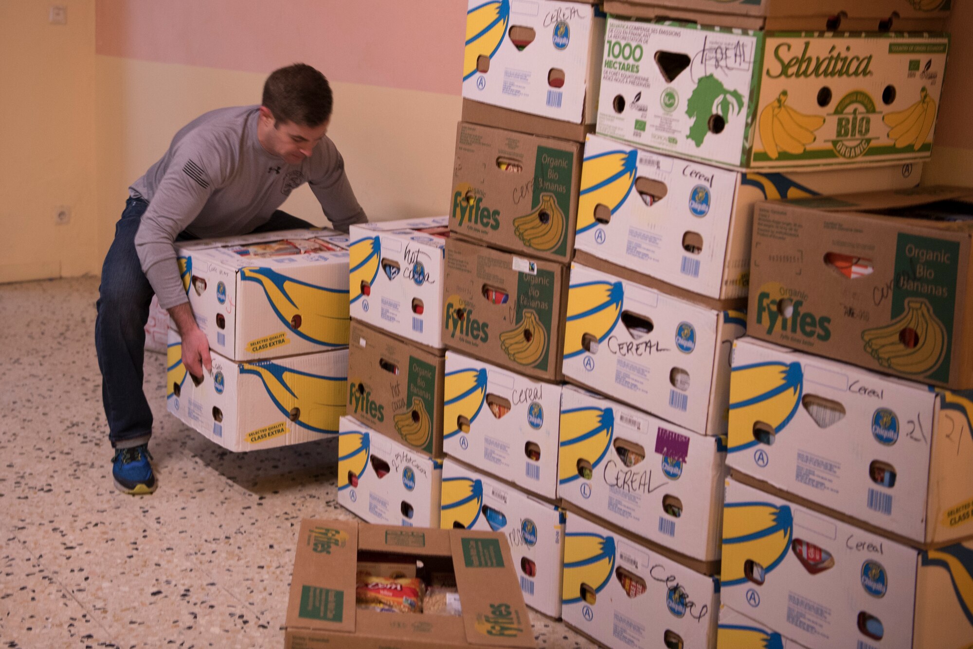 The food drive is an annual event that provides families in West Poland with food, clothes, and other items during the holidays