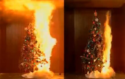 Approximately 400 fires occur annually involving Christmas trees according to the National Fire Protection Association, or NFPA, resulting in more than a dozen deaths and injuries and more than $10 million in property loss and damage. Short-circuiting tree lights are cited as the leading cause.