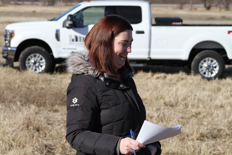Alysen Abel, Public Works Director for the city of Parkville, Mo., opened with remarks about the value of the project to the city and thanked the many people and organizations that have made it possible December 11, 2019.