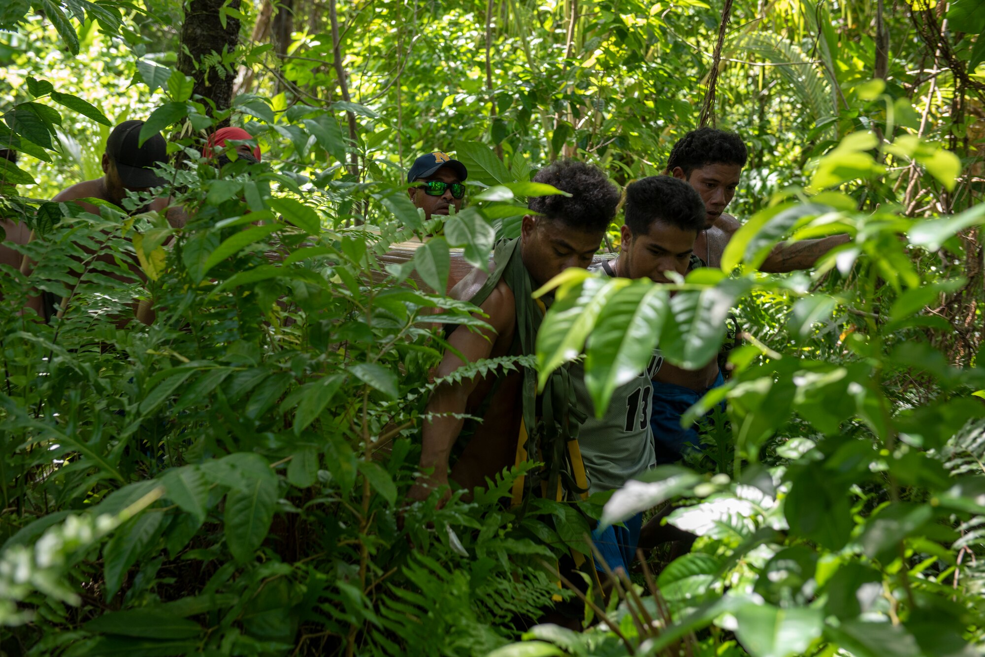 A group of six villagers