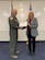 Sheryl Tierney, Engineering Development Office Chief, and Col. Kirk Reagan, 412th Test Wing Vice Commander, pose for a photo during her graduation ceremony from the first ever Civilian Leadership School at Edwards Air Force Base, California. (Courtesy photo)