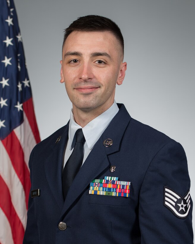 Staff Sgt. Gary Jeffrey, storage and distribution noncommissioned officer in charge with the 81st Medical Support Squadron, Keesler Air Force Base, Mississippi (U.S. Air Force photo)