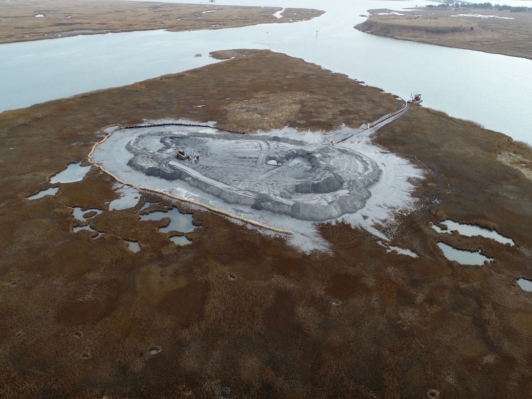 The U.S. Army Corps of Engineers and its contractor Barnegat Bay Dredging Company completed a dredging and habitat creation project near Stone Harbor, N.J. in December of 2018. Work involved dredging a portion of the federal channel of the New Jersey Intracoastal Waterway and beneficially using the material to create habitat on marshland owned by the New Jersey Division of Fish & Wildlife. The Wetlands Institute is conducting ecological monitoring of the site.
