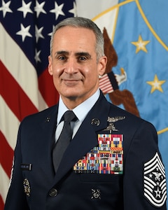 An Air Force officer poses for a portrait.