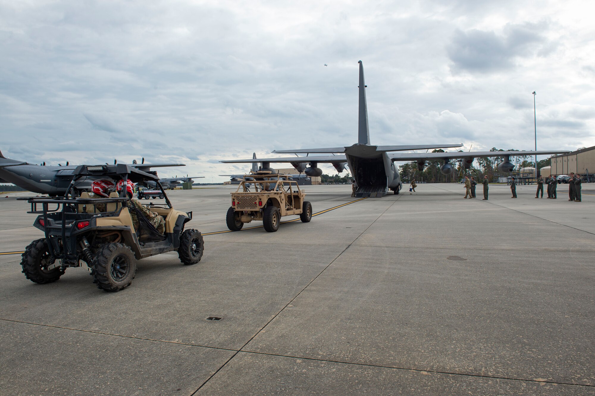 Photo of Airmen performing an infiltration demonstration during a 71st RQS tour
