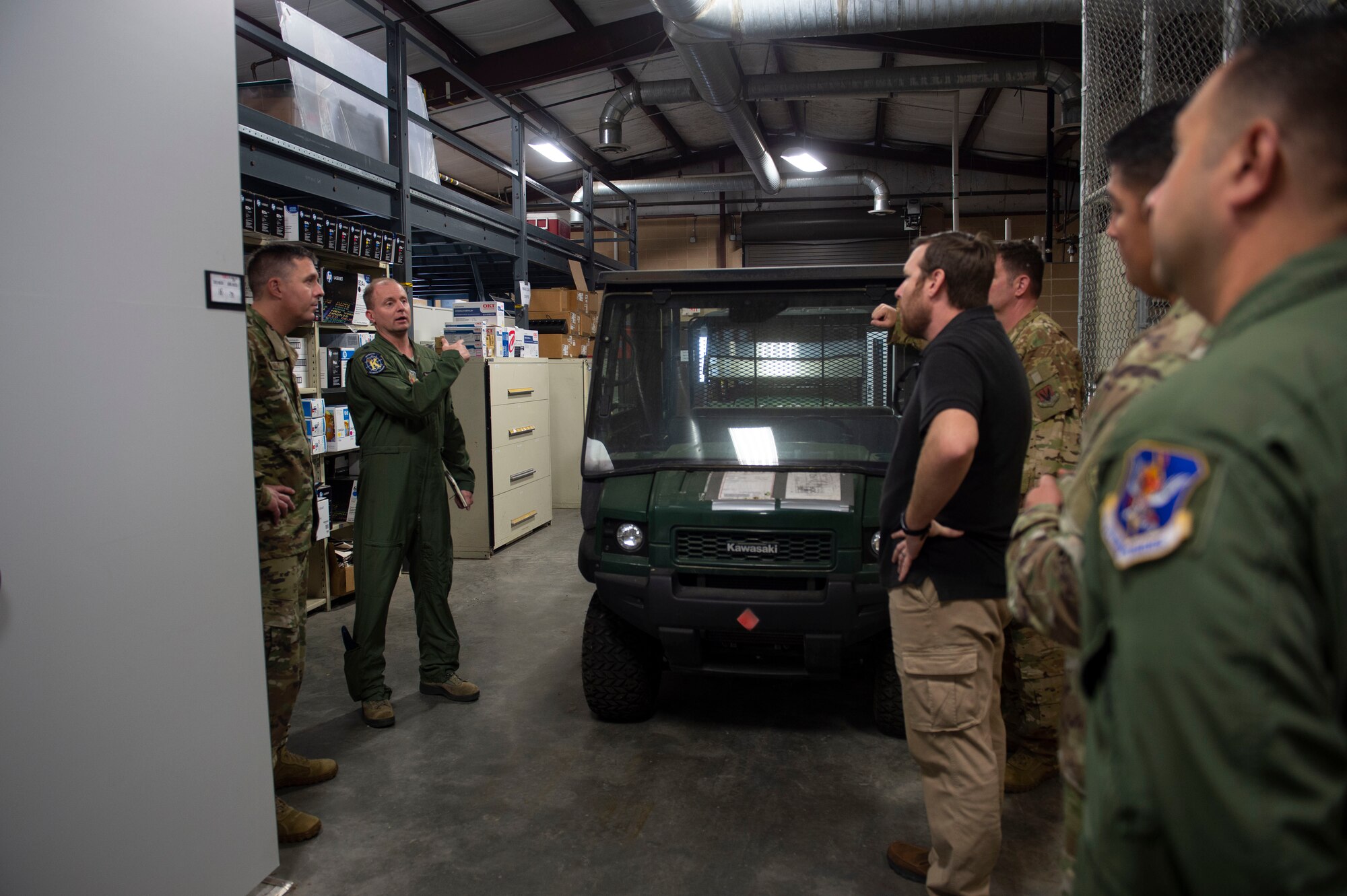 Photo of an Airman briefing another during a 71st RQS tour