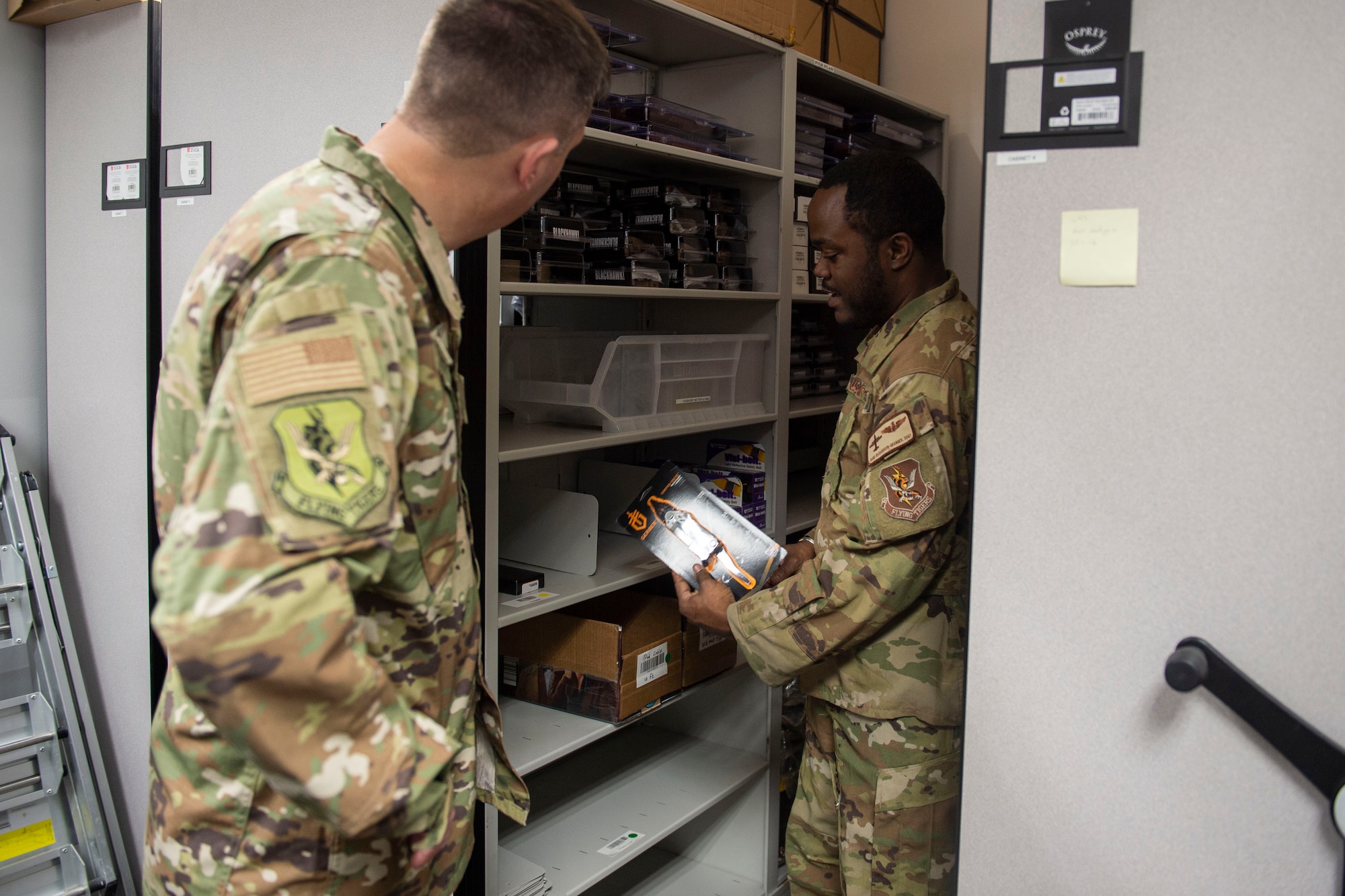 Photo of an Airman briefing another during a 71st RQS tour