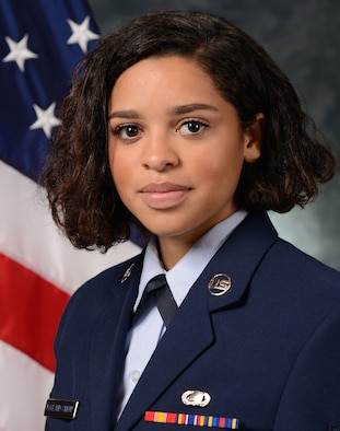 Senior Airman Jameelah England Smith official photo. (U.S. Air Force photo by Kathryn Calvert)