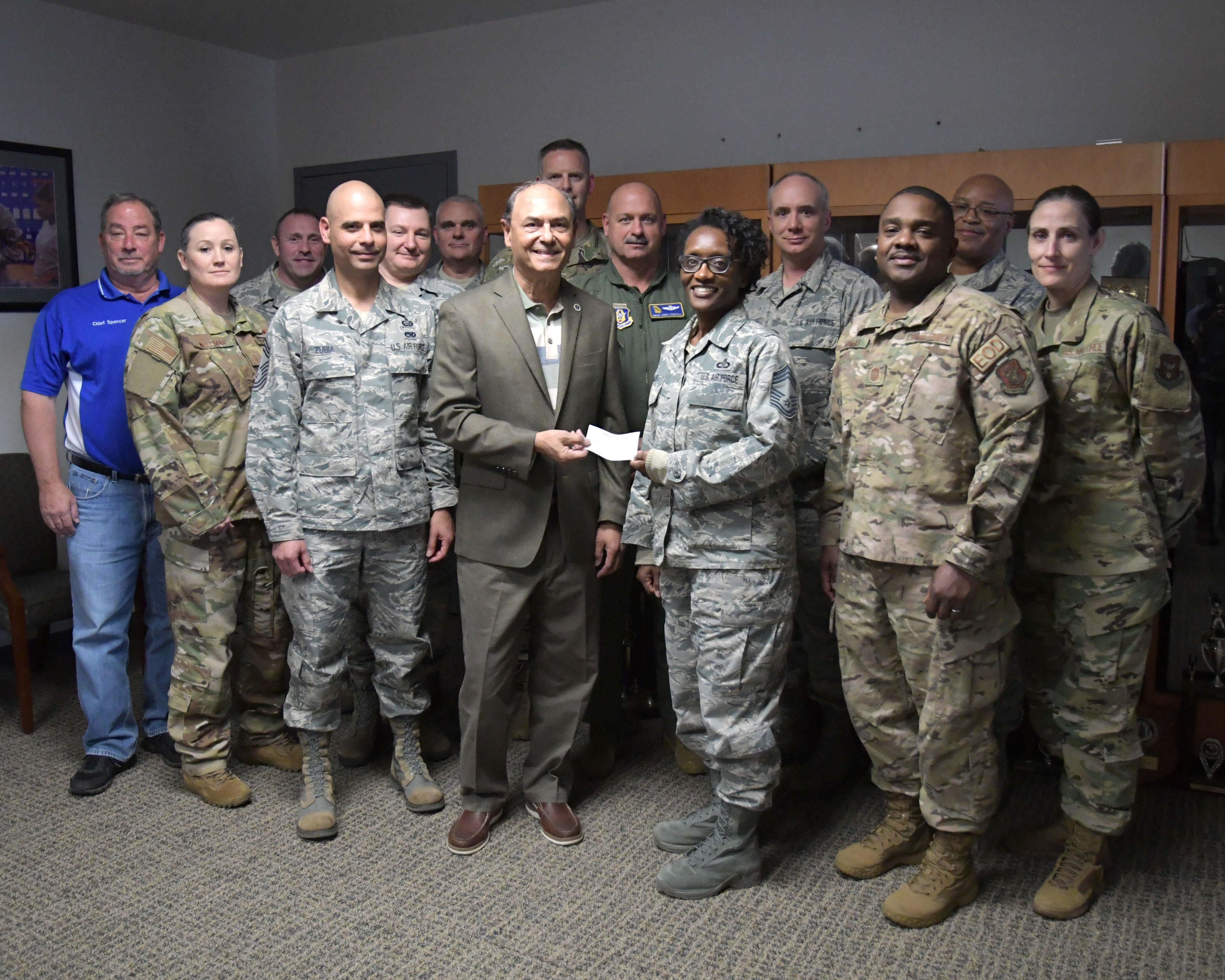 Dobbins Chiefs Group receives donation from AFSA > Dobbins Air Reserve