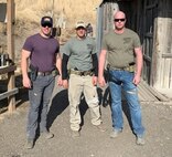 From left to right, Sgt. Jordan Wamsley, Sgt. 1st Class Thomas Walsh, and Sgt. Cord Craig of the 744th Engineer Company (301st Maneuver Enhancement Brigade, 416th TEC) find that participating in local shooting competition spurns on Soldier interest, improves retention, and enhances readiness.