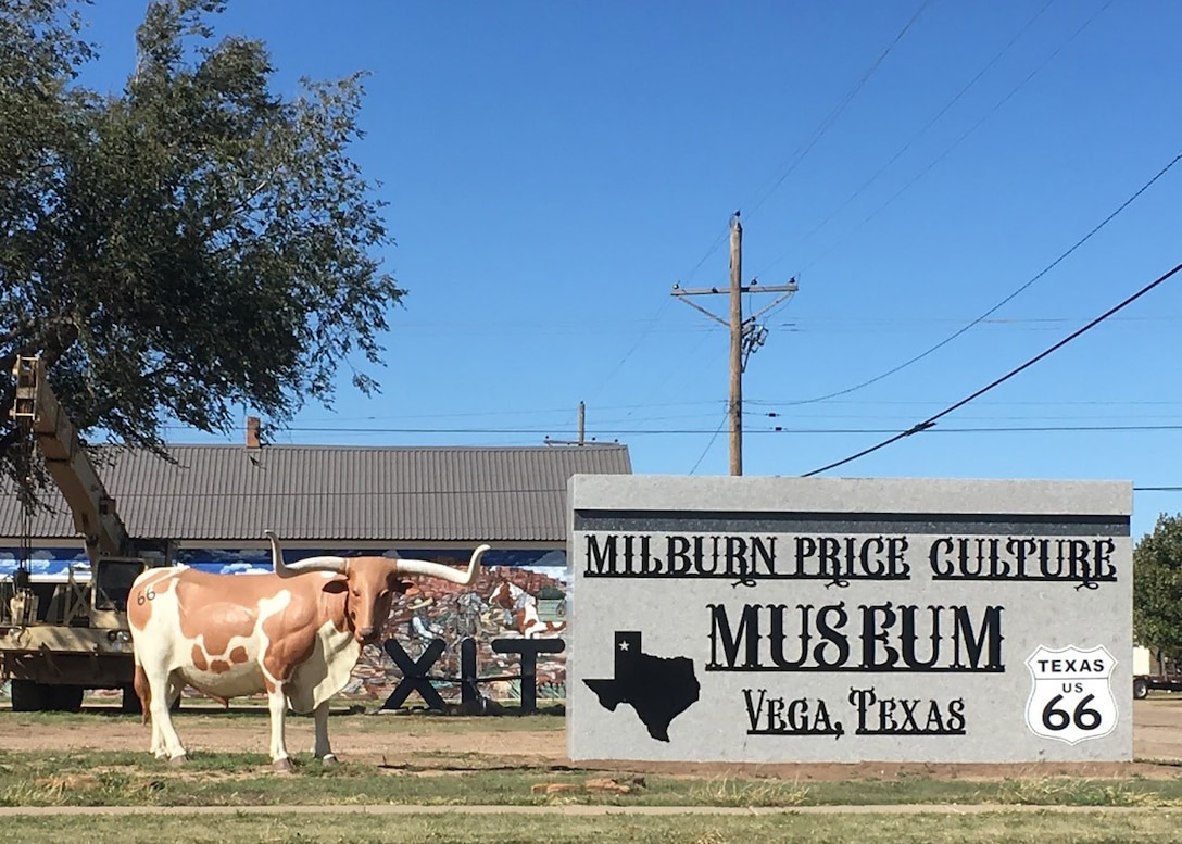 An excess slab of granite is now standing as the sign for the Milburn Price Culture Museum.
