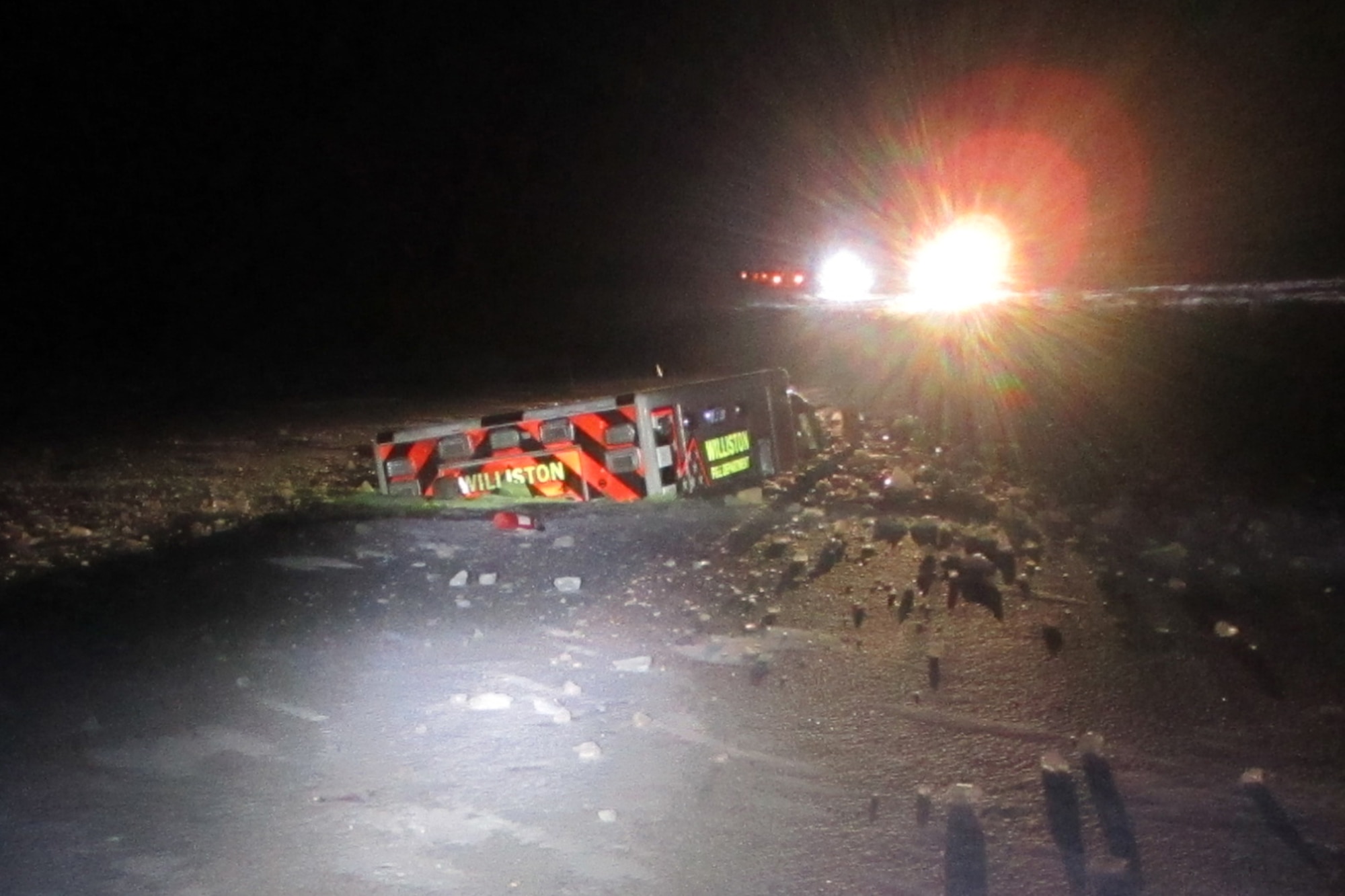 Photo of ambulance accident on U.S. Highway 83, taken Nov. 29, 2019.