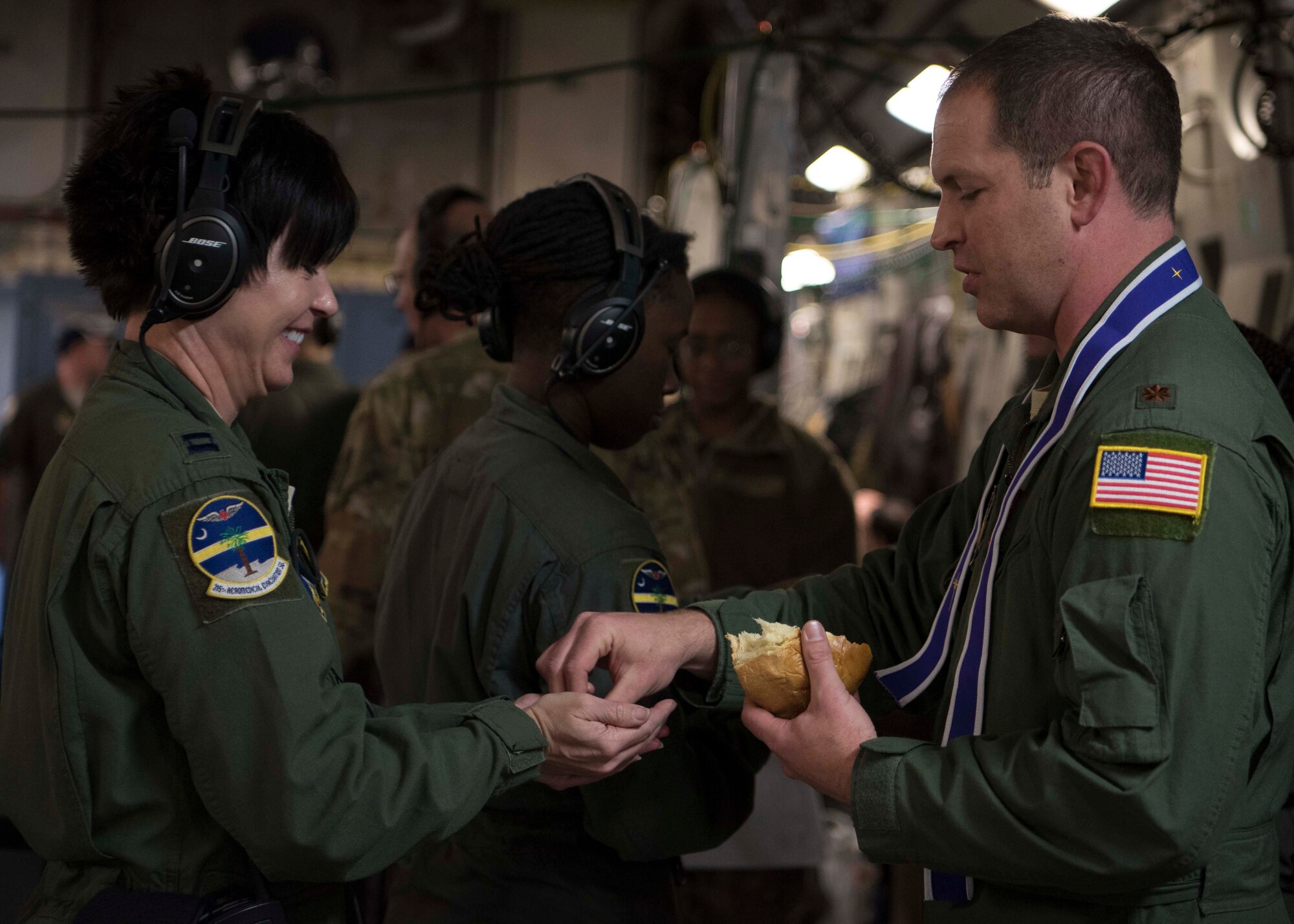 Heavenly flight: Chaplain delivers service during trans-Atlantic trip