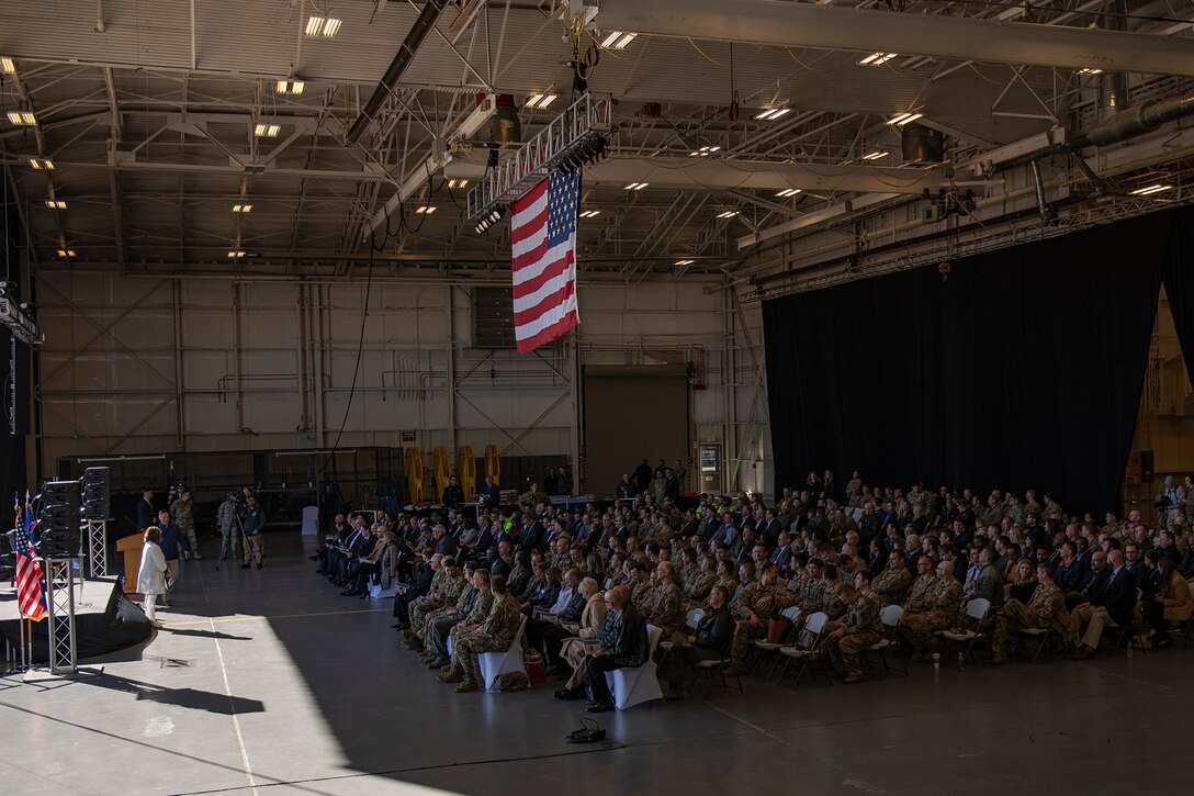 Crowd at MH-139 naming ceremony.