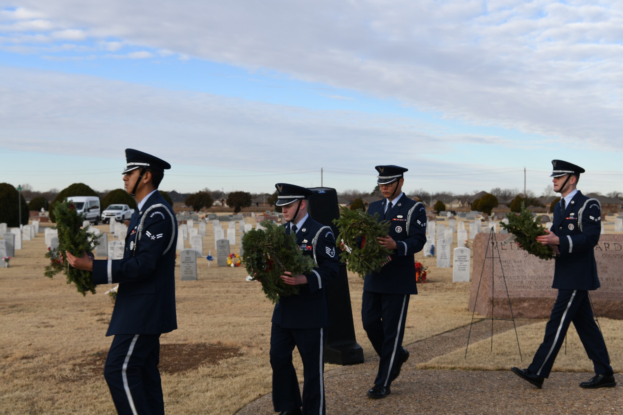 Wreaths Across America ceremony at the Altus City Cemetery.