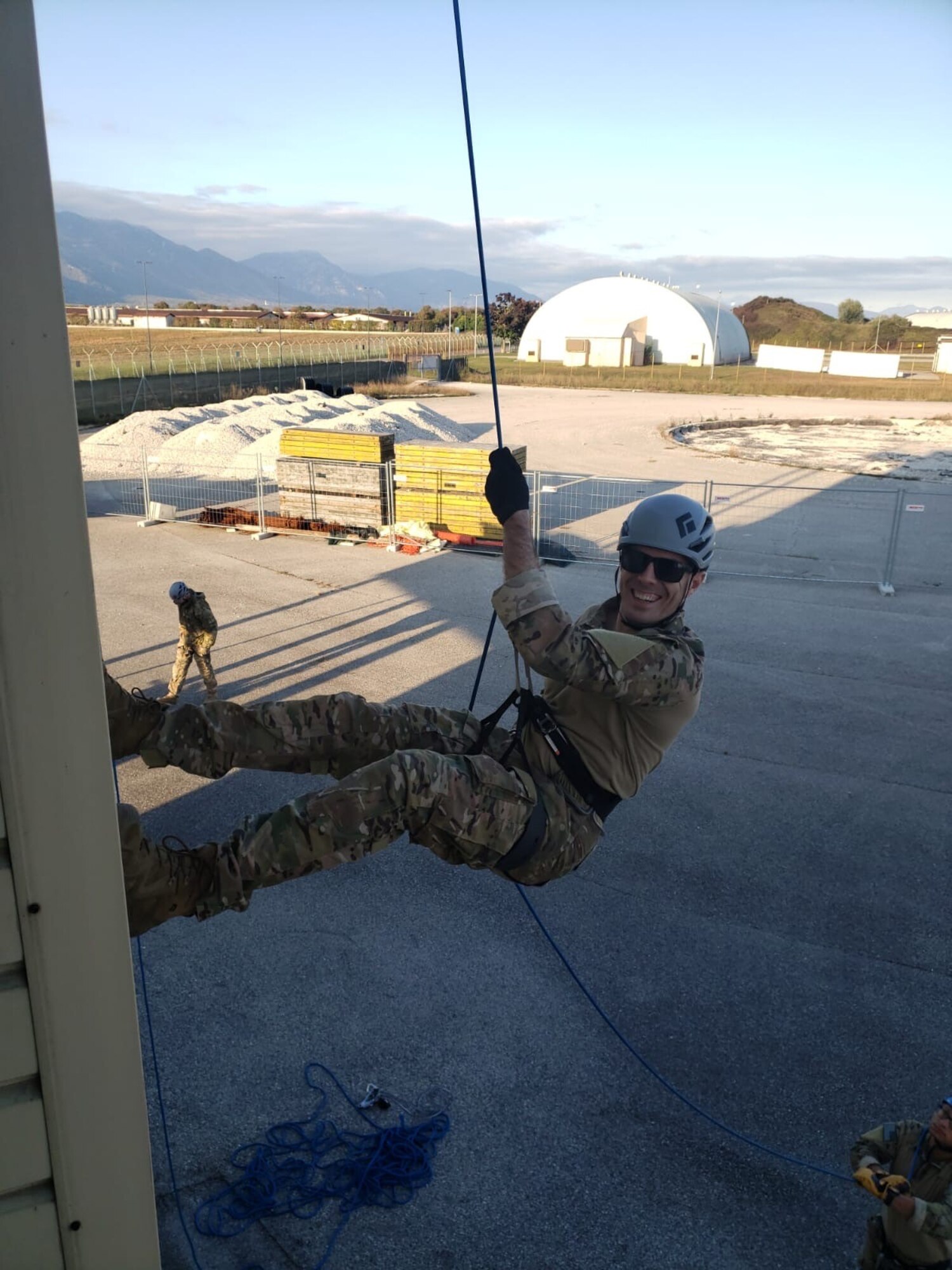 U.S. Air Force Airman 1st Class Tyler McConnell, explosive ordnance team member from the 31 Civil Engineer Squadron, Aviano Air Base, Italy, poses for a picture. (Courtesy Photo)