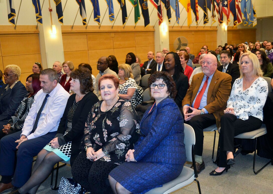 The Defense Logistics Agency Troop Support celebrated the retirement of 16 civilians during a ceremony on Dec. 19, 2019 at its headquarters in Philadelphia. The retirees have a combined 515 years of service to the federal government.