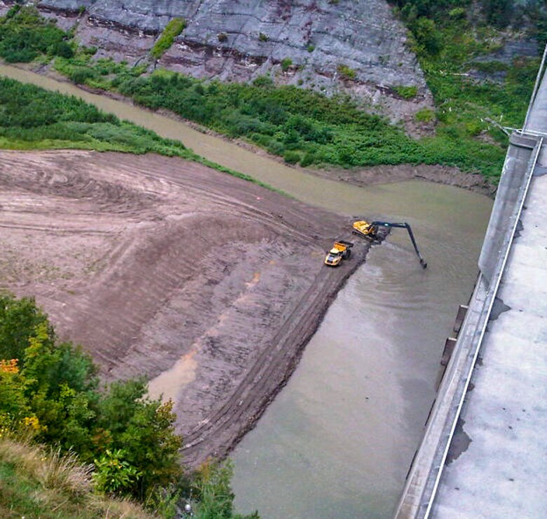 The Mount Morris Dam, situated deep in the Genesee River gorge near the northern end of Letchworth State Park in Livingston County, NY, has been very effective at reducing the risk of flooding for downstream communities since it was built in 1952. In fact, to date, the dam has prevented over $3 billion worth of flood damages. The U.S. Army Corps of Engineers Buffalo District is responsible for maintaining the dam so that it continues to perform this valuable flood risk reduction mission.